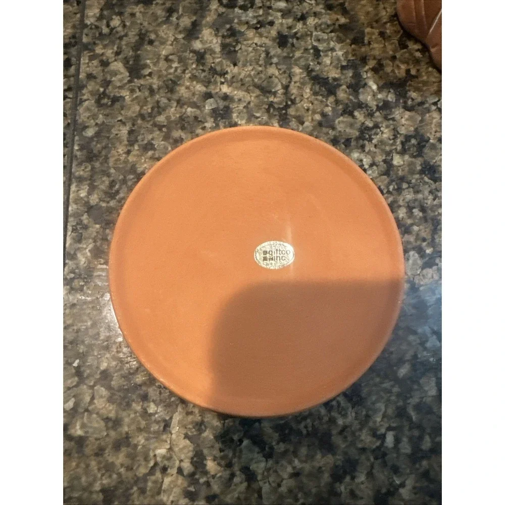 Terracotta Garlic Roaster with Lid New